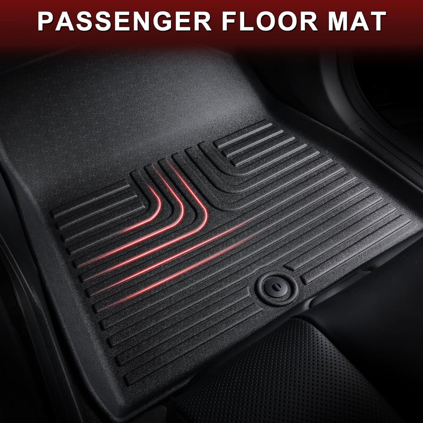 Wayhigh-All Weather Floor Mats and Cargo Mat Set Fit for Nissan Ariya 2025 2024 2023, TPE Car Mats Waterproof Anti-Slip Rubber Floor Liners for Ariya Accessories