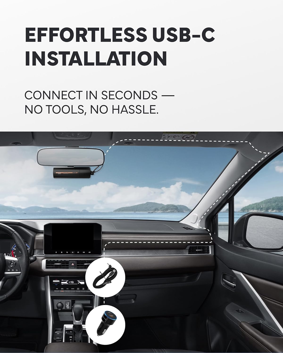 BlackVue Elite 8-1CH Dash Cam – 2K QHD Front Camera with STARVIS 2 Sensor, HDR, Smart Parking Mode, Power Saving, Event Detection, GPS, G-Sensor, USB-C Installation(128GB)