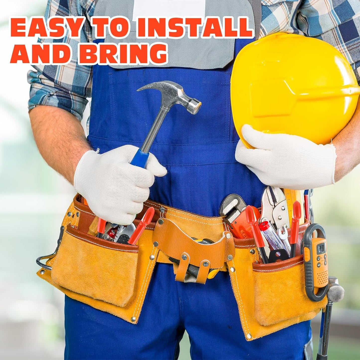 Landhoow Large Magnetic Hooks Heavy Duty Garage Magnet Hooks Strong Storage Utility Magnetic Hangers with Anti Slip Rubber Coating for Indoor and Outdoor Hanging(Orange,4 Pcs)