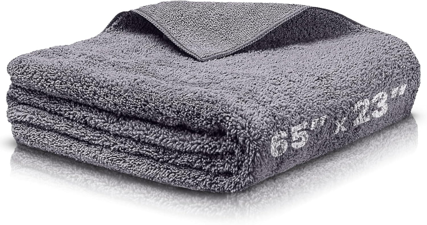 Car Drying Towels Extra Large Super Absorbent 65 x 23 Inch Microfiber Car Drying Towel Streak-Free Lint-Free Absorbent Car Wash Towels for Quick Drying Cars, Boats and Large Surfaces