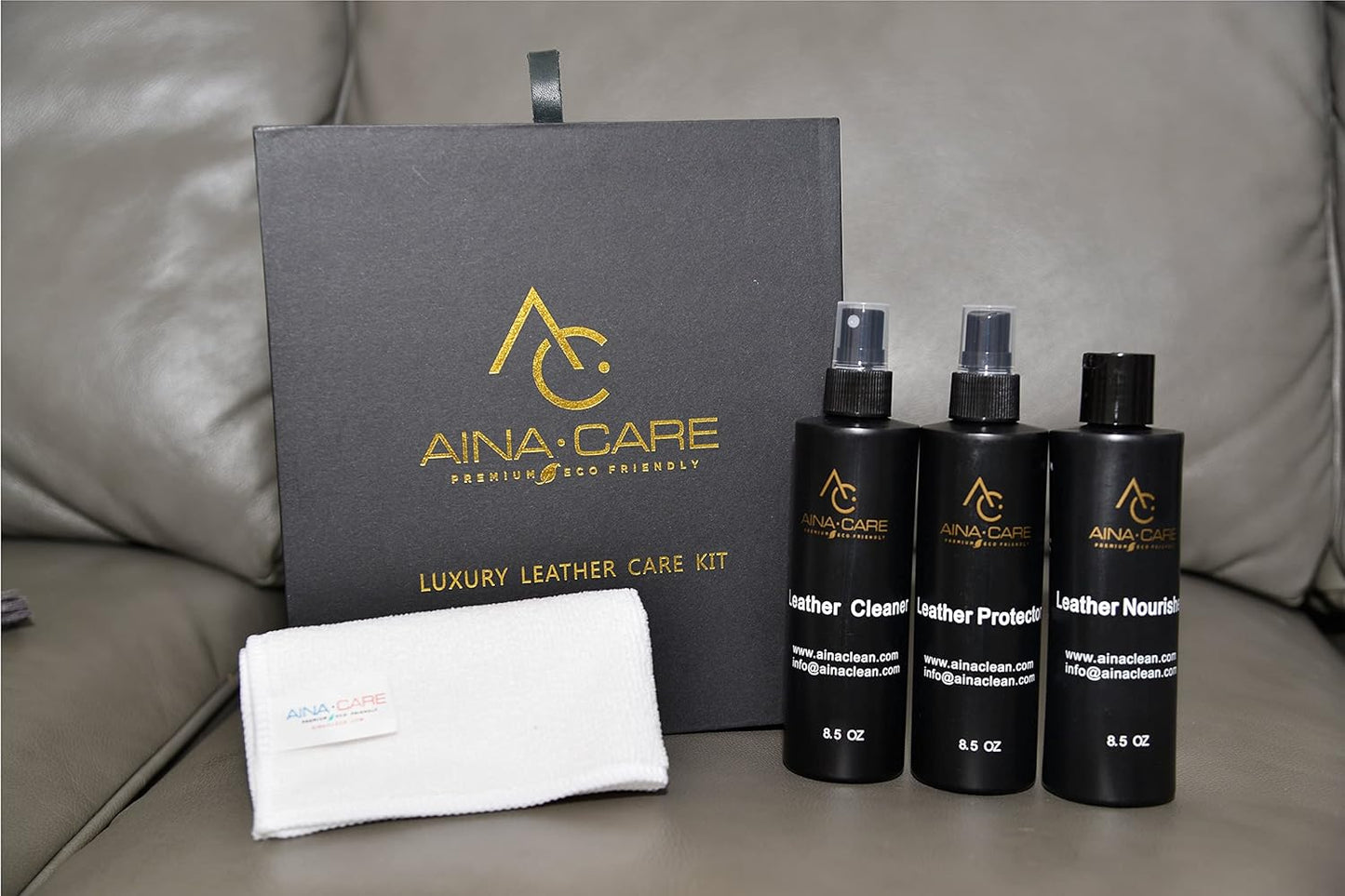 Complete Leather Care Kit Cleaner, Conditioner & Protection Restores & Preserves Leather Furniture, Car Seats, Shoes, Bags & More