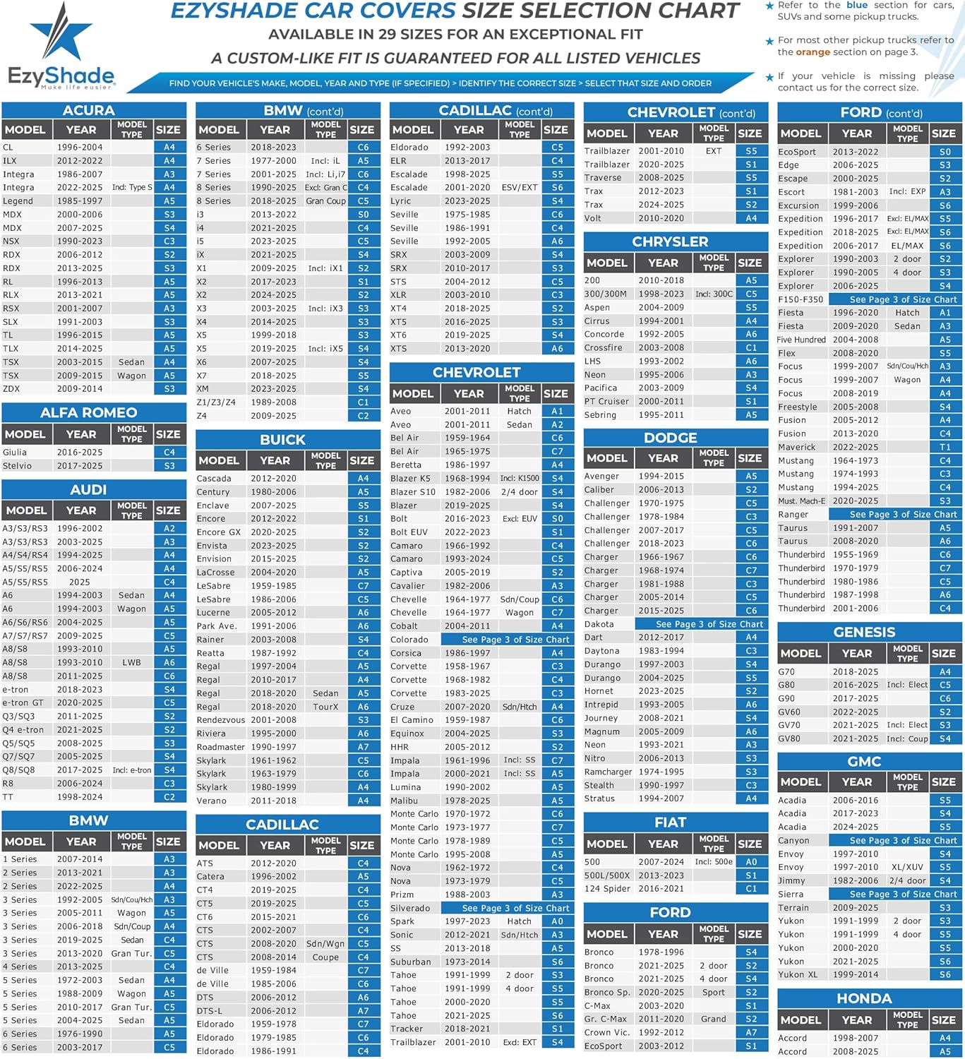 EzyShade 10-Layer Truck Cover Waterproof All Weather. See Vehicle Size-Chart for Accurate Fit. Outdoor Pickup Truck Covers - F250 F150 Tundra Titan. Sun Snow Rain. Black, Size T5 (See SizeChart)
