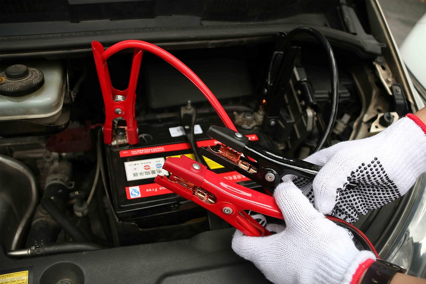 UL-Listed Jumper Cables - 6 Gauge 16 Feet Battery Cables for car, Heavy Duty Booster Cables (6AWG x 16Ft) with Carry Bag