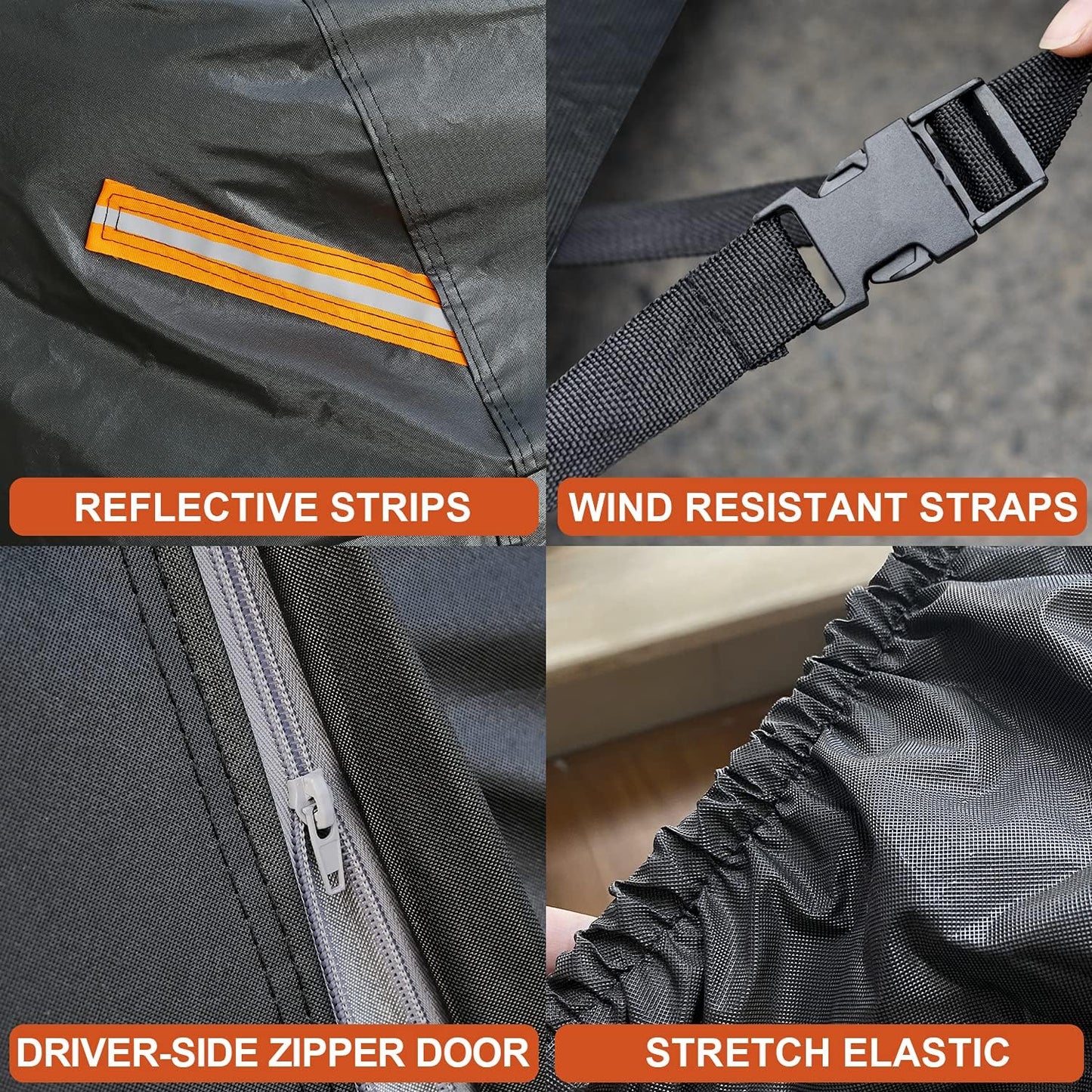 Kayme 7 Layers Heavy Duty Car Cover Waterproof All Weather, Outdoor Full Exterior Cover Fit for Toyota Corolla, Nissan Sentra, Honda Civic, Mazda 3, Audi A3, Kia Forte, Etc. (Fit Sedan 178-185 in)