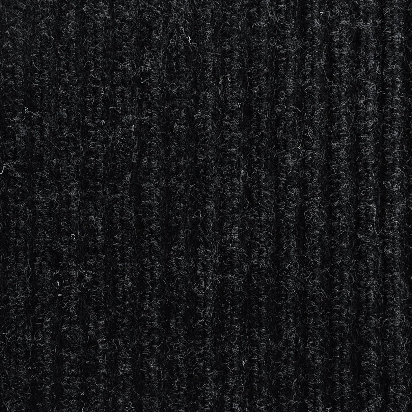 iCustomRug Spartan Weather Warrior Indoor/Outdoor Utility Ribbed Carpet Runner with Non-Slip Thermoplastic Rubber Backing, 3ft X 46ft in Black