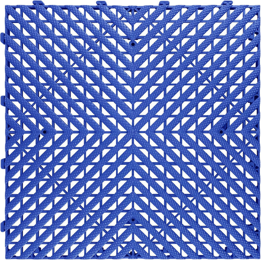 Interlocking Garage Floor Tiles - 0.79in,Vented, Self-Draining, Non-Slip Flooring, Modular, Virgin Polypropylene, Ideal for Garages, Patios, Basements, Decks -51.6 sq ft (Blue, 30PCS)