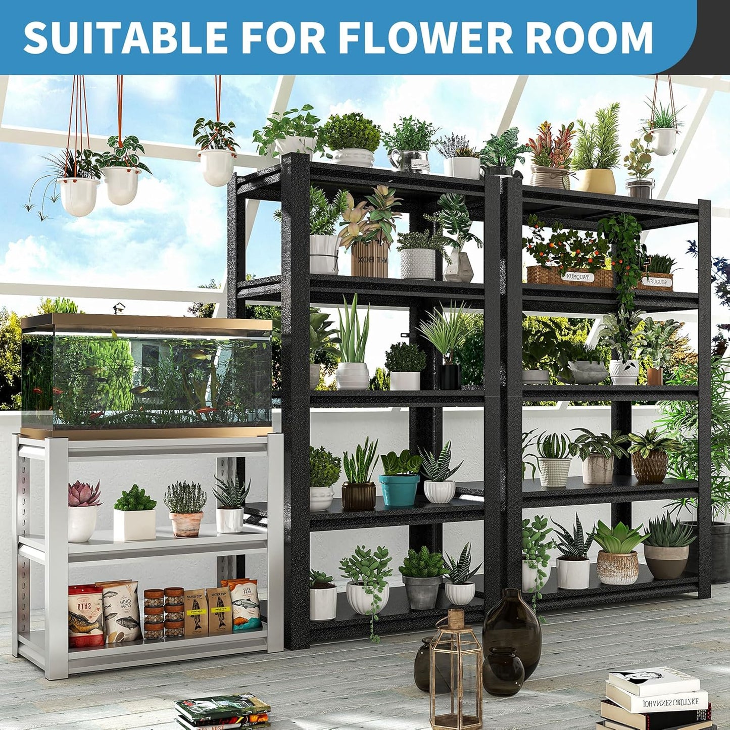 31.5" H Metal Storage Shelving, 1500LBS Heavy Duty Shelves Unit, Adjustable 3 Tier Storage Rack, Industrial Utility Shelf for Garage, Warehouse, Bedroom, Kitchen,18" D×34“W×31.5”H, White