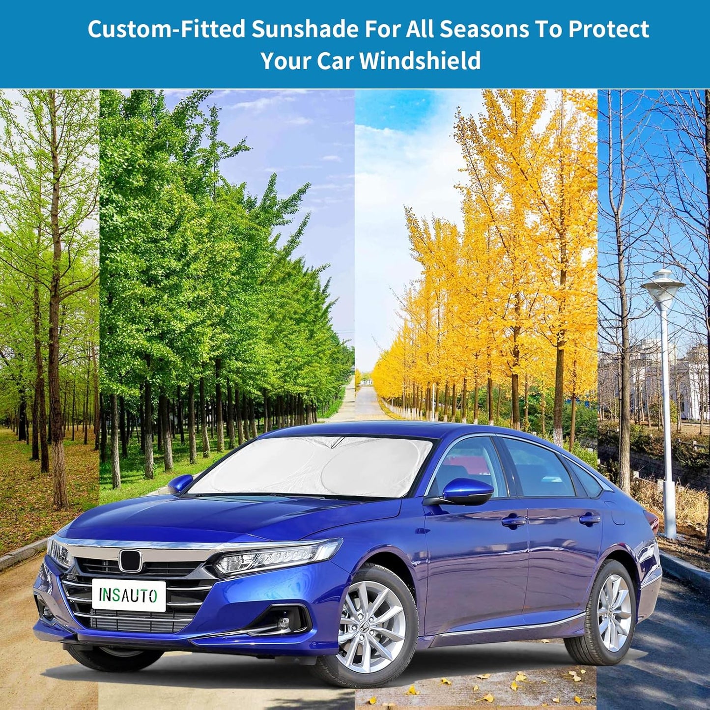 Windshield Sun Shade for Honda Pilot 2016-2025 2026 Windshield Cover, Front Window Sunshades Sun Visor for Pilot EX-L Special Edition Elite Black Edition Touring Car Accessories