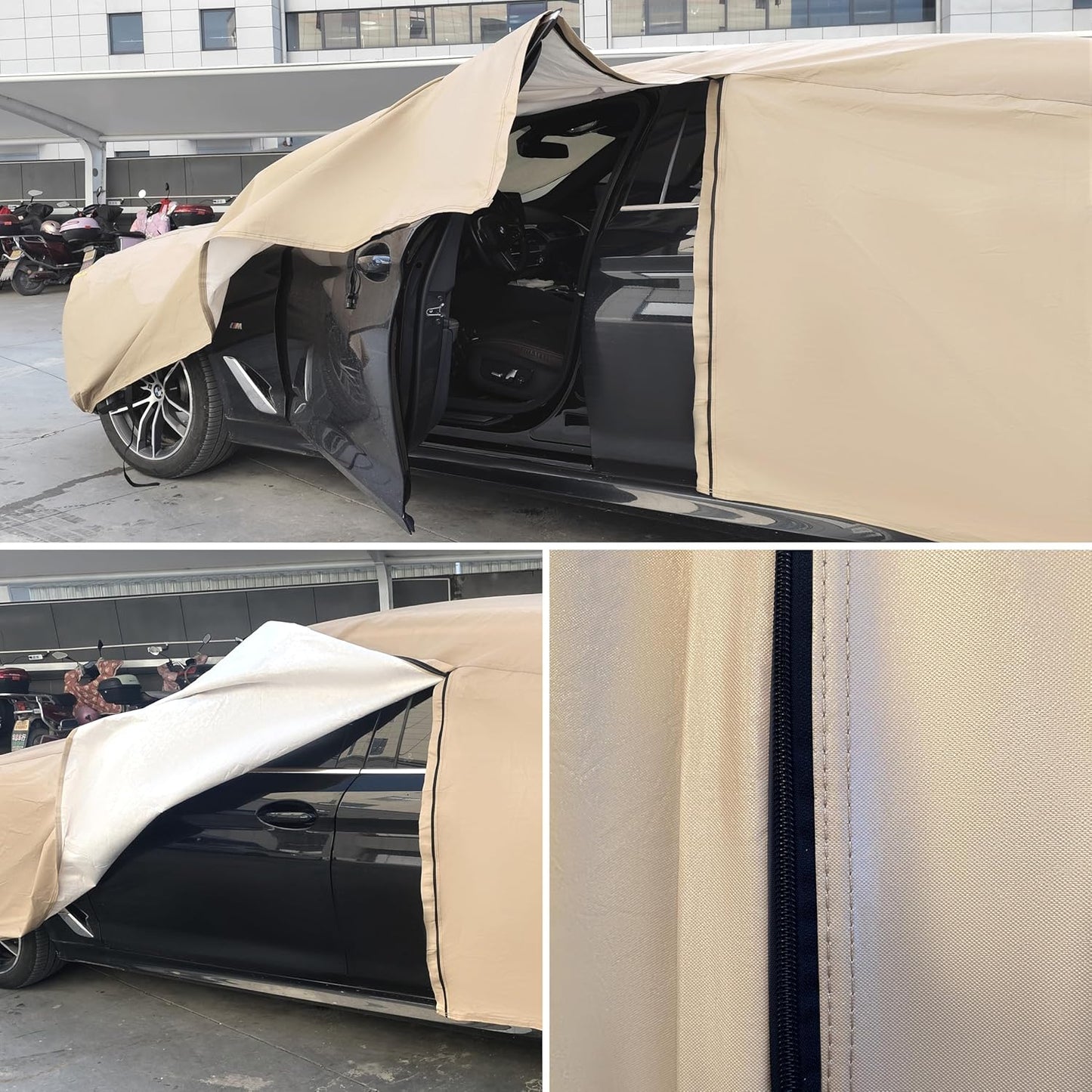 Heavy Duty Outdoor Car Cover Custom Fit for Civic, Windproof All Weather Waterproof Sun Rain UV Dust Snow Protection Outdoor Car Covers