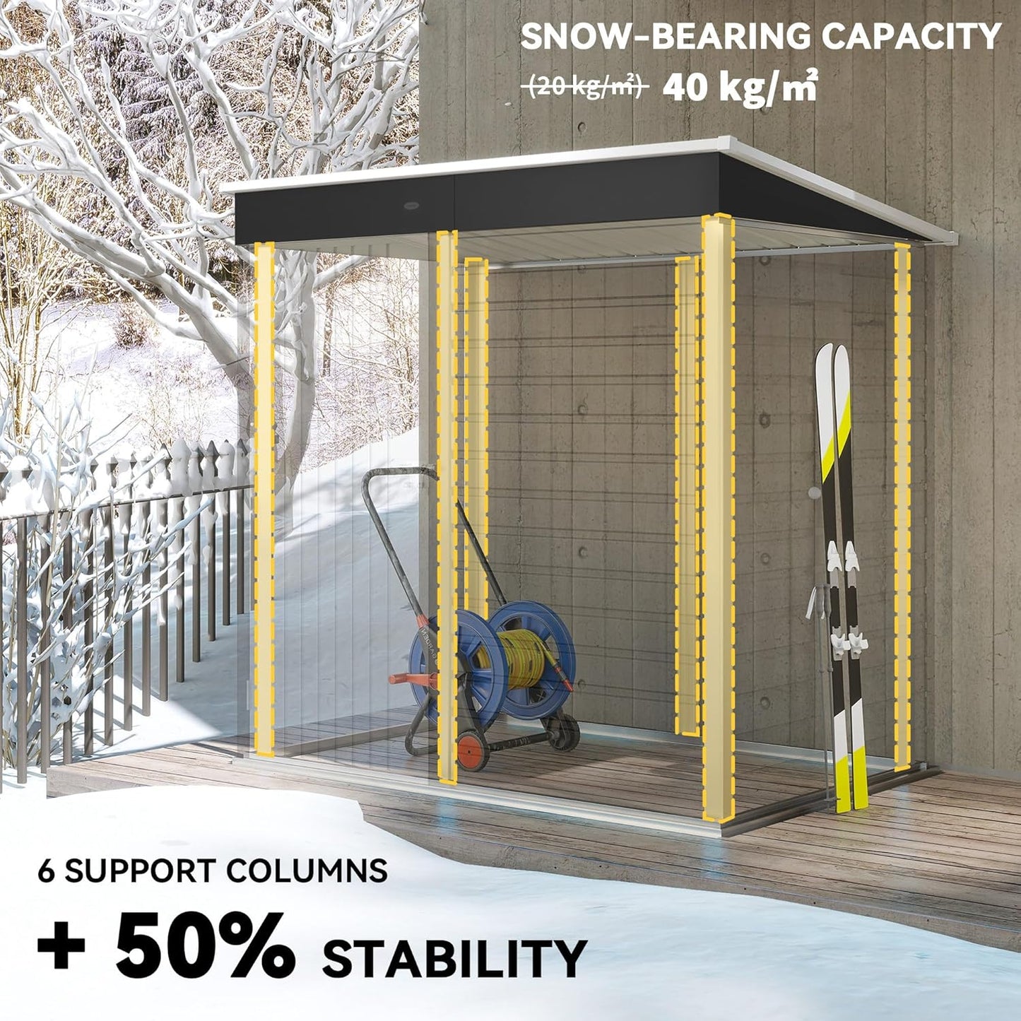 Outsunny 6' x 4' Outdoor Storage Shed, Easy to Assemble, Metal Garden Tool Shed with Lockable Door and Gloves for Backyard Garden Patio Lawn, Dark Gray